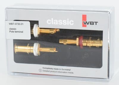 WBT Classic Pole Terminal WBT-0730.01 Gold Finish 2x Pair (4) Speaker Terminals