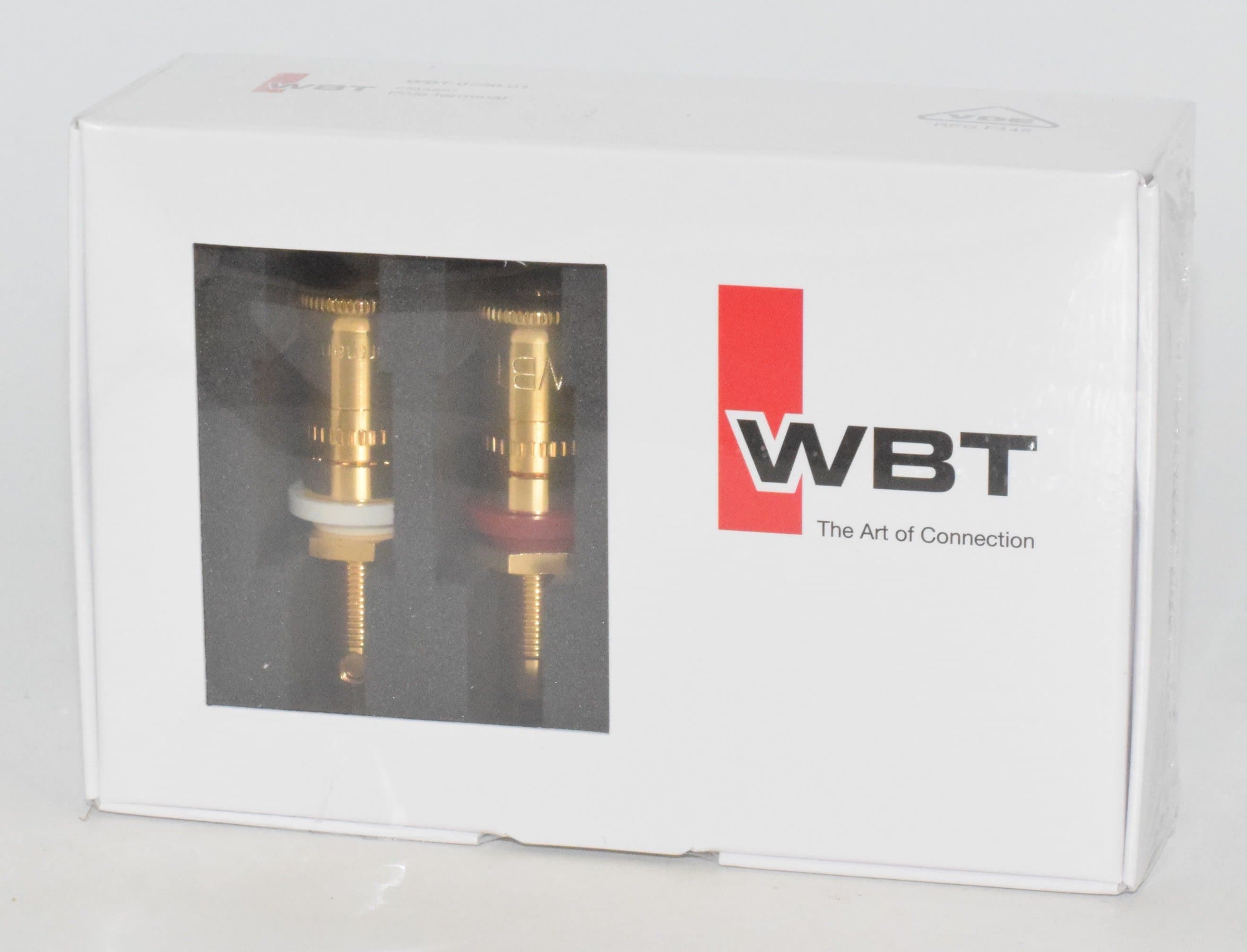WBT Classic Pole Terminal WBT-0730.01 Gold Finish 2x Pair (4) Speaker Terminals