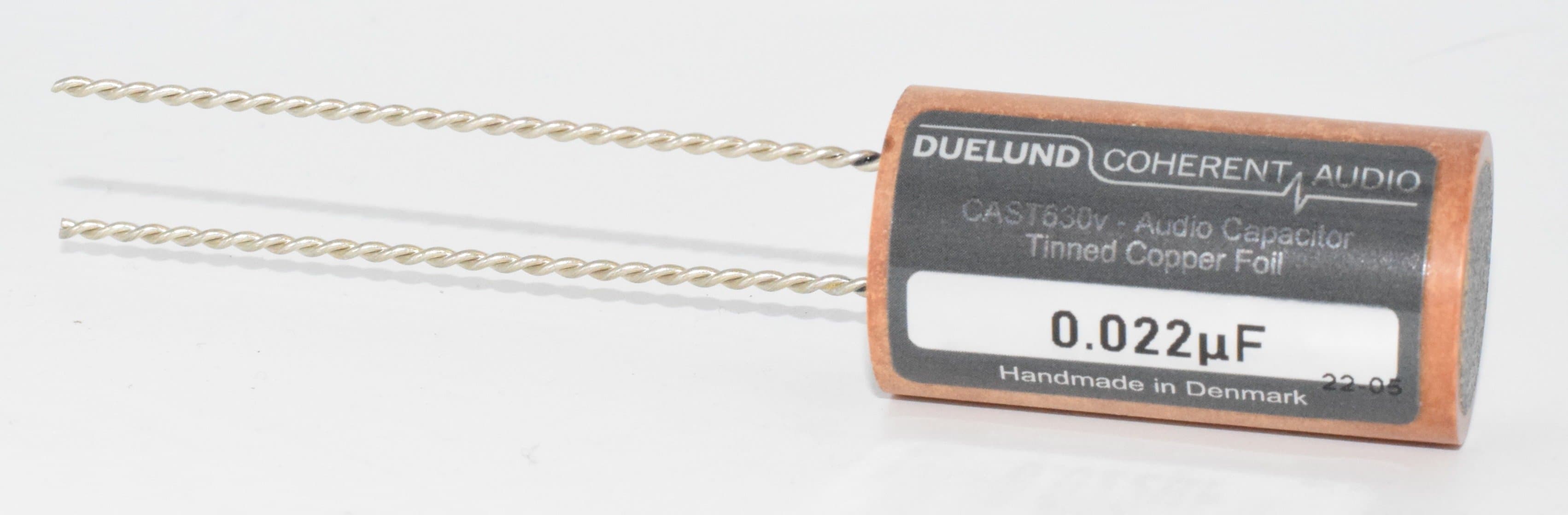 0.022uF Duelund CAST Tinned Copper Foil Audio Capacitor